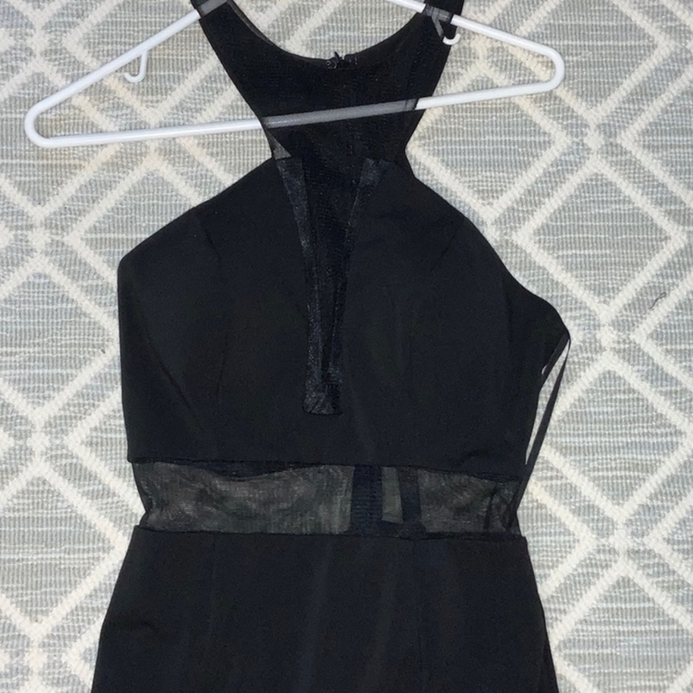 Almost Two Piece Black Mermaid Dress